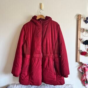 Torrid Fit & Flare Cinch Puffer - Red - Sz 3XL